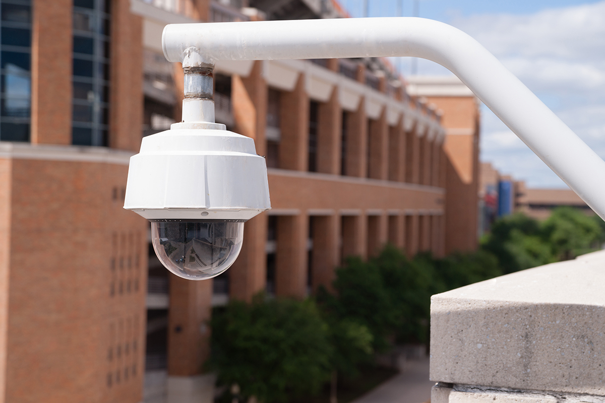 Security camera at school with wireless connectivity enhanced by RFE Communications