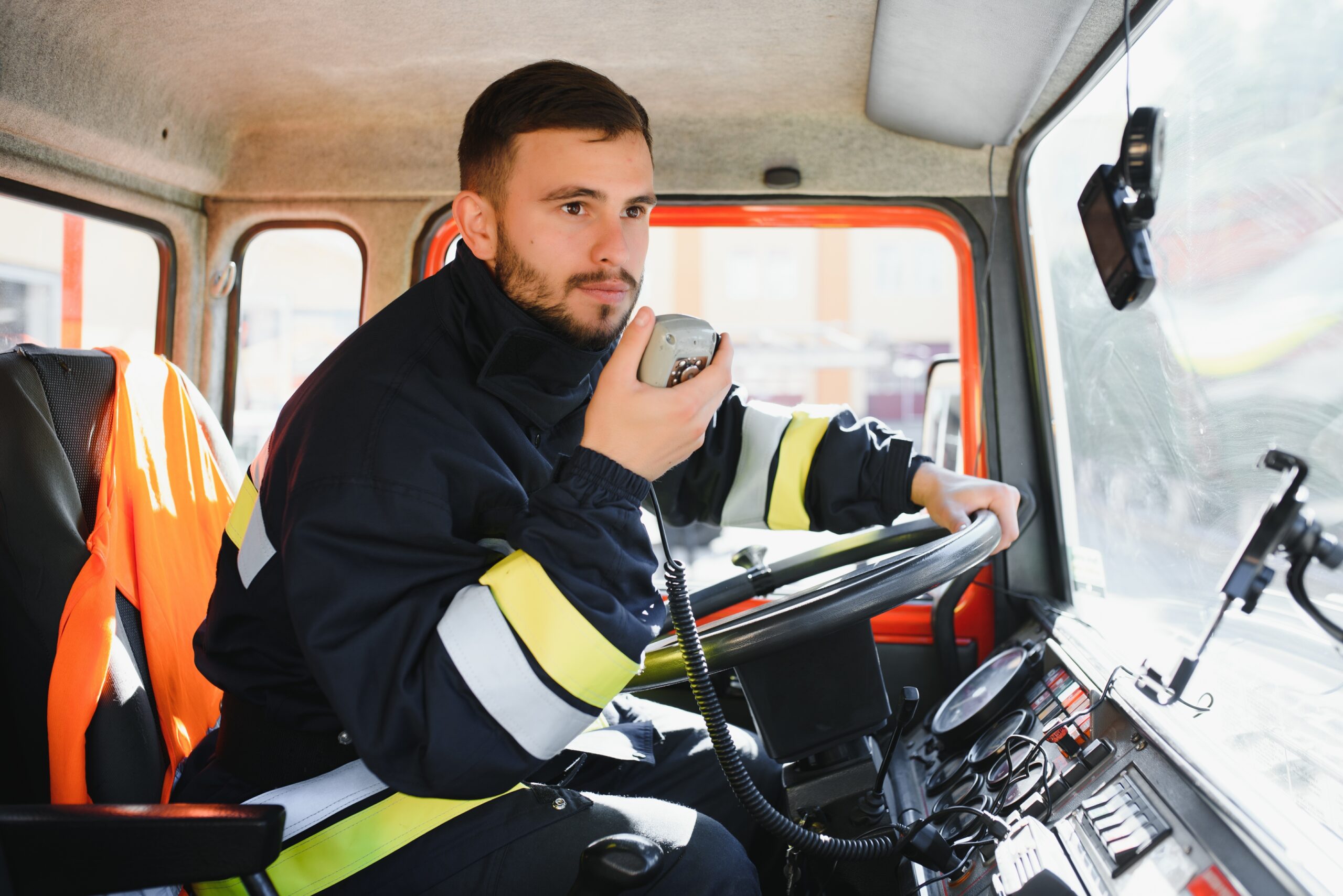 Fire First Responder using two-way radio enhanced with ERCES By: RFE Communications